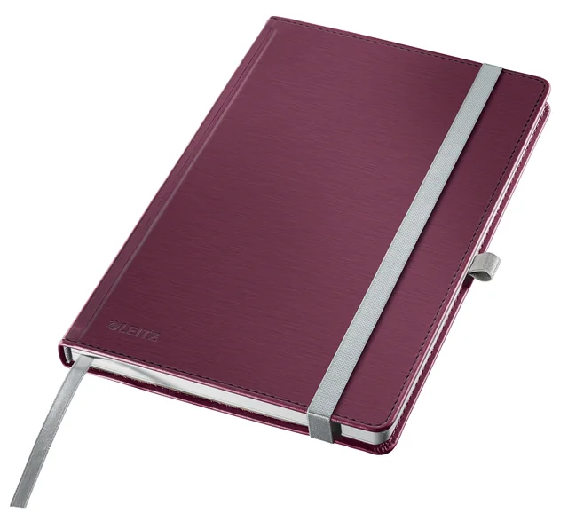 Notitieboek Leitz Style A5 lijn 160 pagina's 100gr rood
