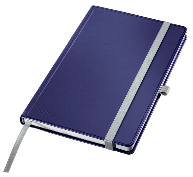 Notitieboek Leitz Style A5 lijn 160 pagina's 100gr blauw