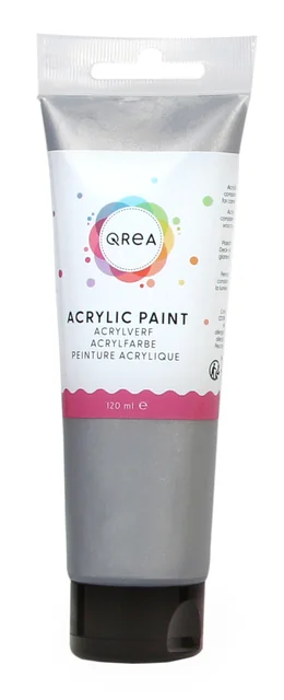Acrylverf Qrea 120 ml zilver