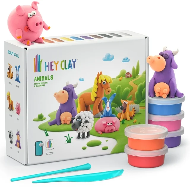 Klei Hey Clay dieren set à 15 delen