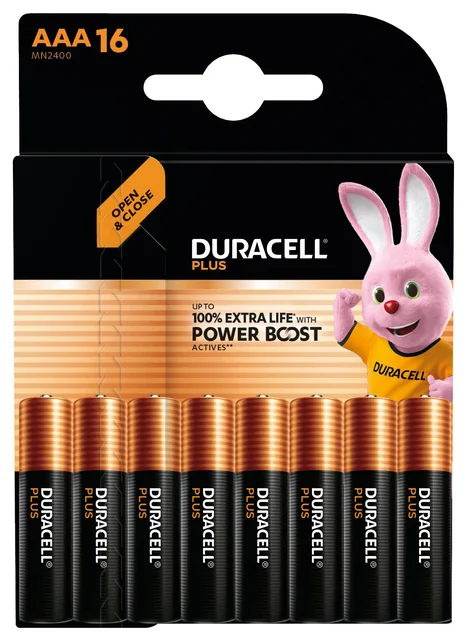 Batterij Duracell Plus Powerboost 16x AAA