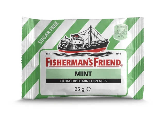 Keelpastilles Fisherman's Friend mint suikervrij zak 25 gram