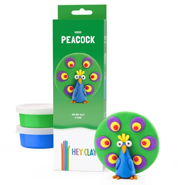 Klei Hey Clay Peacock 3 potjes