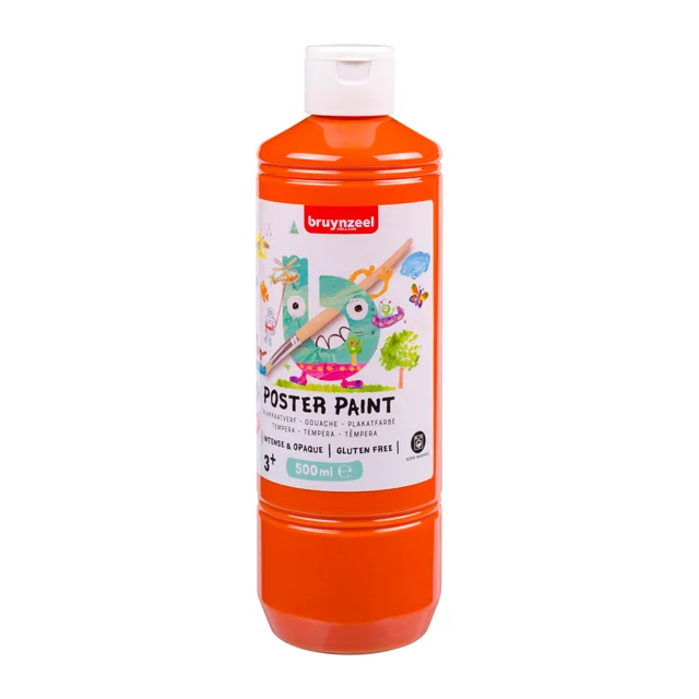 Plakkaatverf Bruynzeel fles à 500ml oranje