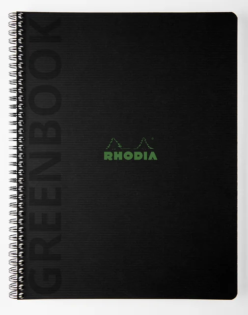 Notitieboek Rhodia Greenbook recycled A4+ lijn 160 pagina's 90gr sc
