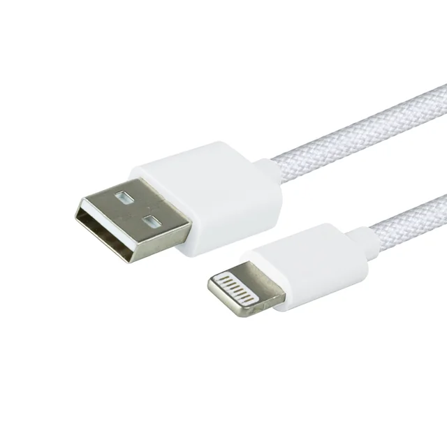 Kabel Green Mouse USB-A to Lightning data Woven 2m