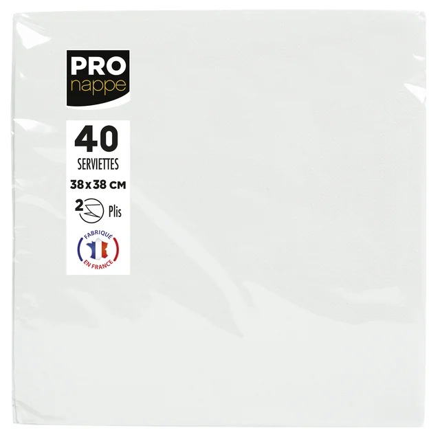 Servet Pronappe 1/4 vouw 2-laags 380x380mm 40 vel wit