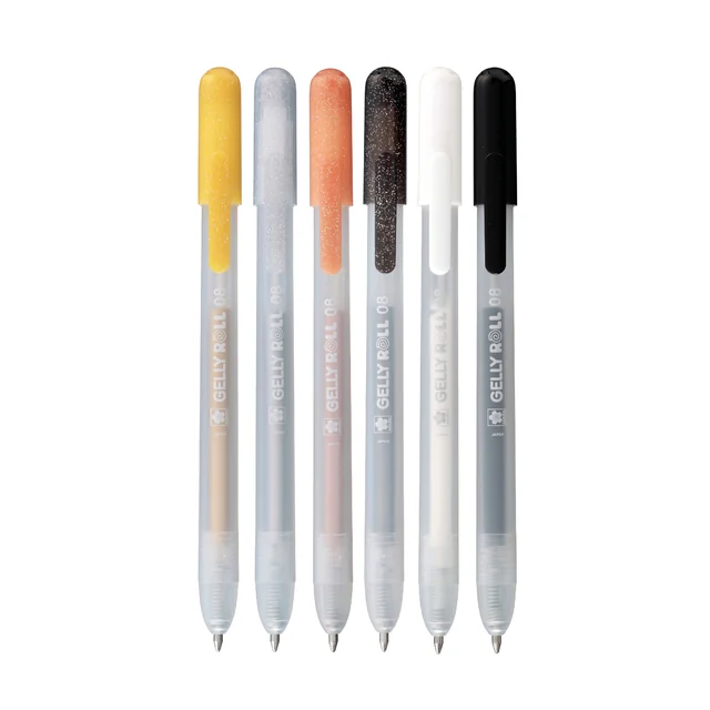 Gelschrijver Sakura Gelly Roll Special 08 klikfunctie set à 6 kleuren