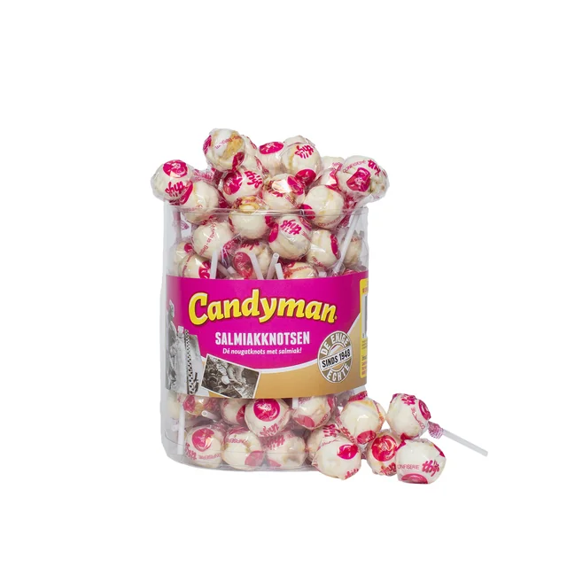 Lolly Candyman Salmiakknotsen 60 stuks