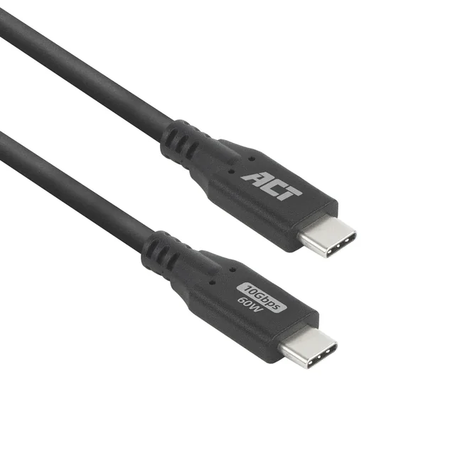 Kabel ACT USB-C 3.2 GEN.2 M/M zwart 2 meter