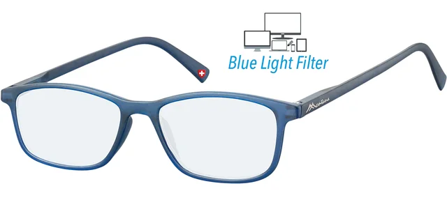 Bril  Montana +0.00 dpt blue light filter blauw
