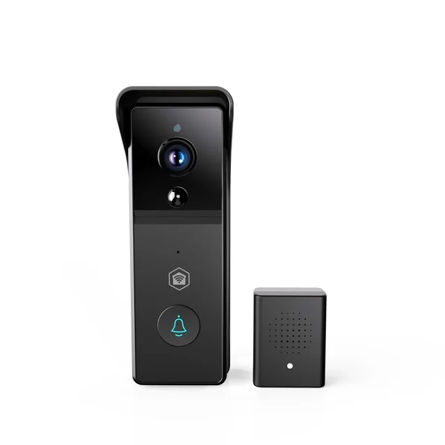 Videodeurbel Nedis Smartlife Wifi 3MP Full HD 1296p zwart