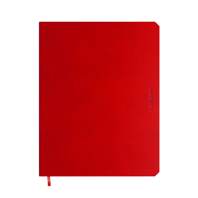 Notitieboek de KEMPEN Poppy 171x220mm blanco 192 pagina's  90gr rood