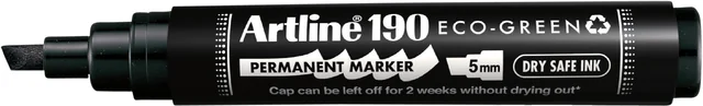 Permanent marker Artline 190  Dry Safe Eco schuin 2-5mm zwart