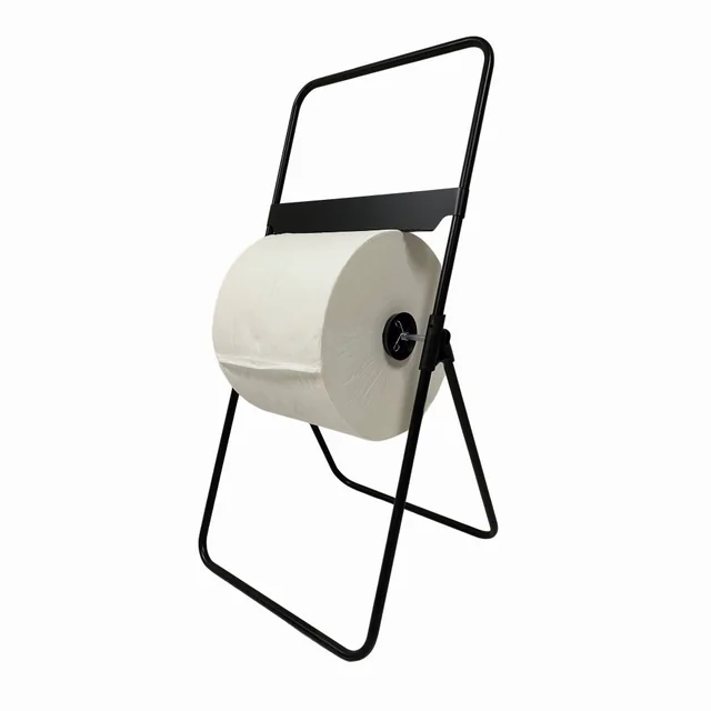 Poetspapierdispenser Euro Products V1 vloerstandaard zwart 438305