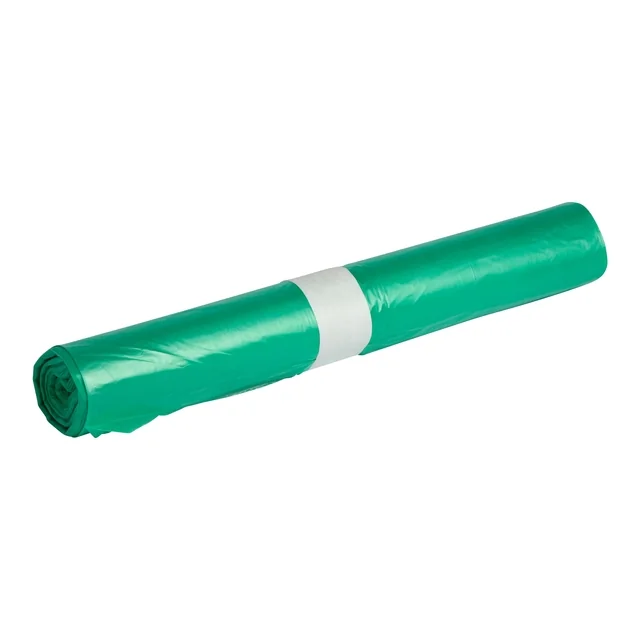 Afvalzak Propsac HDPE T25 70x110cm 120L groen rol à 20 stuks