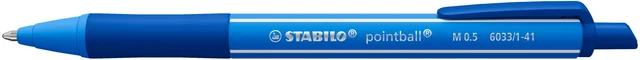 Balpen STABILO pointball colorful medium blauw