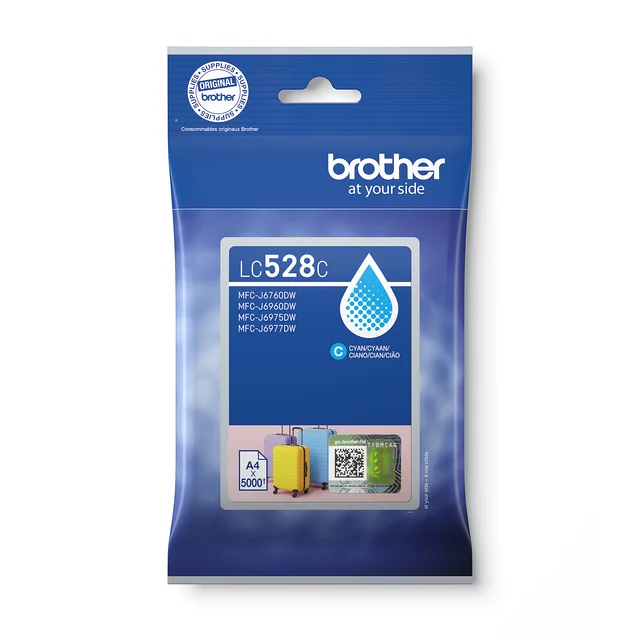 Inktcartridge Brother LC-528C blauw