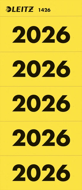 Rugetiket Leitz 2026 geel 100 stuks