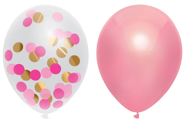 Ballon Haza prinses pink Ø30cm 6 stuks