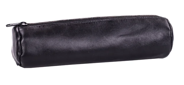 Pennenetui Oxford 22x6cm leer rond zwart