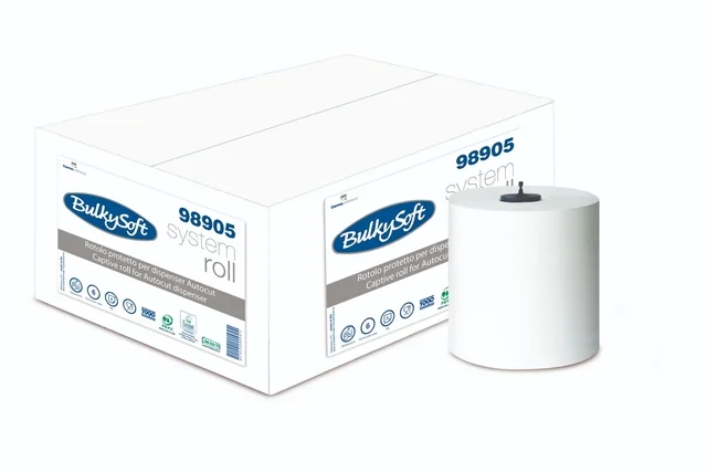 Handdoekrol BulkySoft H1 Matic 2-laags 200m wit 98905