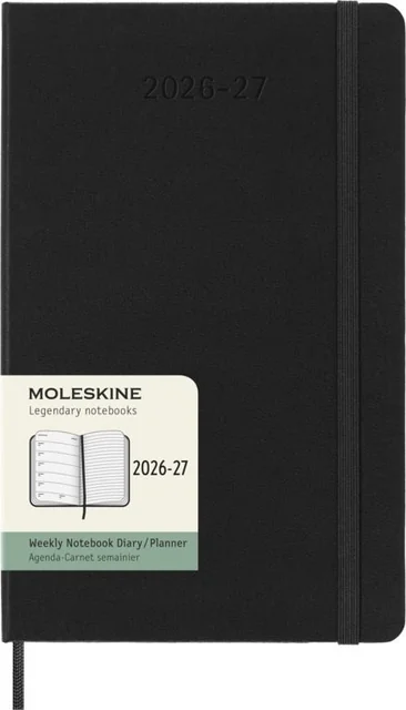 Agenda 2027 Moleskine 18M Planner Weekly 7dagen/1pagina large hc black