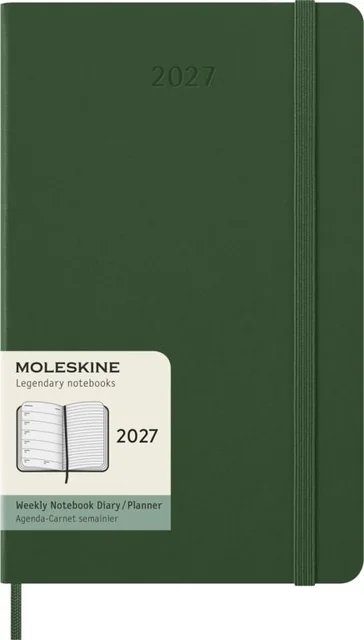 Agenda 2027 Moleskine 12M Planner Weekly 7dagen/1pagina large hc myrtle green