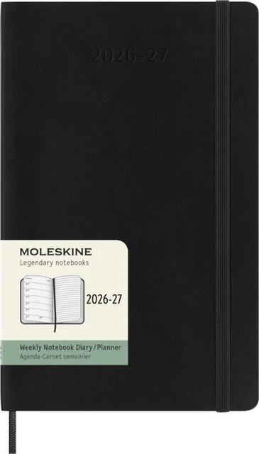 Agenda 2027 Moleskine 18M Planner Weekly 7dagen/1pagina large sc black