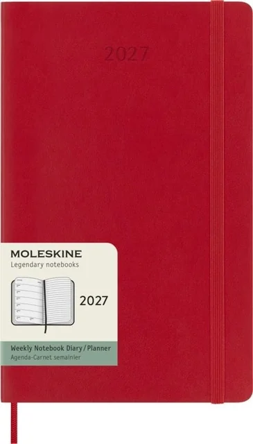Agenda 2027 Moleskine 12M Planner Weekly 7dagen/1pagina large sc scarlet red