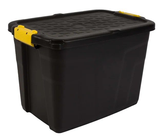 Opbergbox Bankers Box 60L met handgrepen robuust zwart