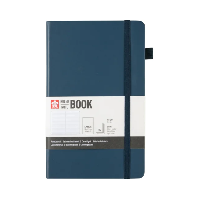 Notitieboek Sakura large 130x210mm lijn hard cover donker indigo