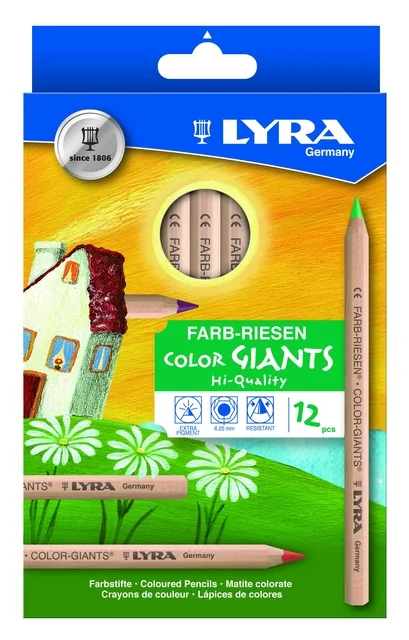 Kleurpotlood LYRA Color Giants Nature set à 12 kleuren