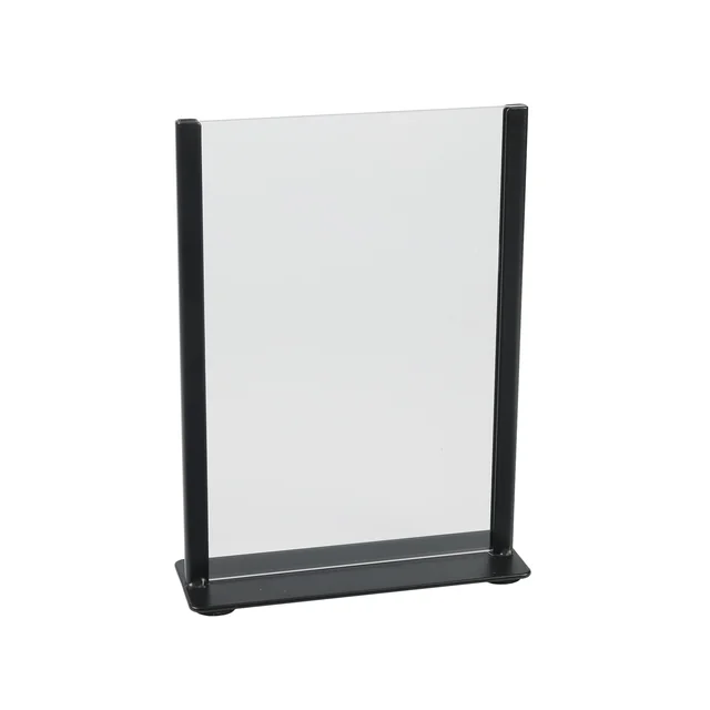 Kaarthouder Europel metaal met acryl bord A5 zwart