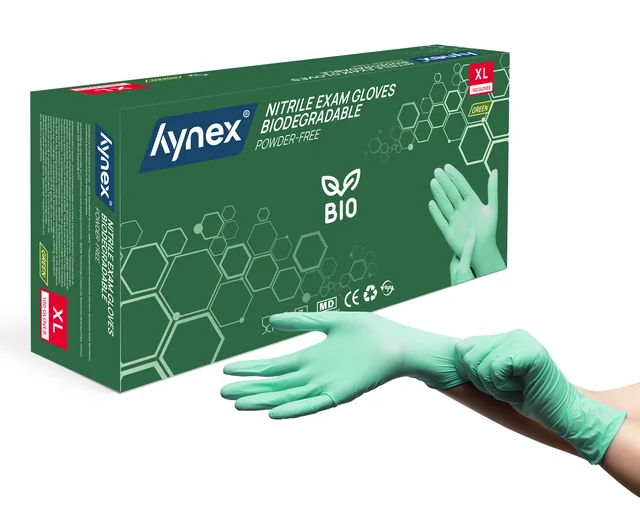 Handschoen Hynex nitril Bio XL groen 3.5gr 100 stuks