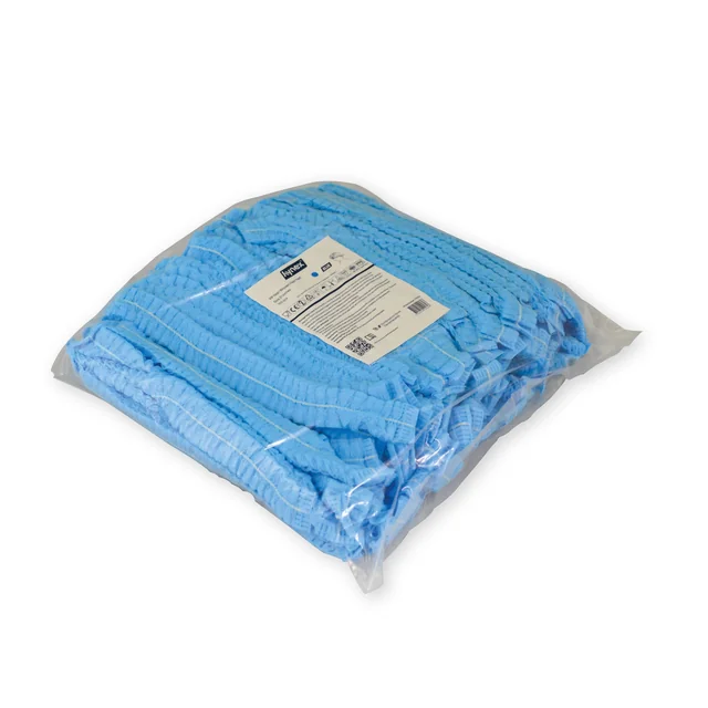 Haarnet Hynex clip non-woven blauw pp 100 stuks