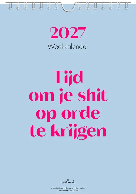 Weekkalender 2027 &C 165x230mm nederlands