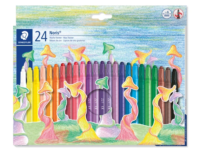 Waxpotlood Staedtler Noris twister set à 24 kleuren