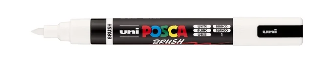 Paintmarker Uni POSCA PC-5BR brushpunt medium wit