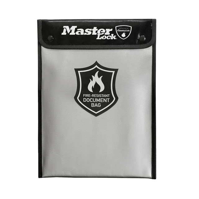 Brandwerende en waterbestendige documententas MasterLock 28x38cm