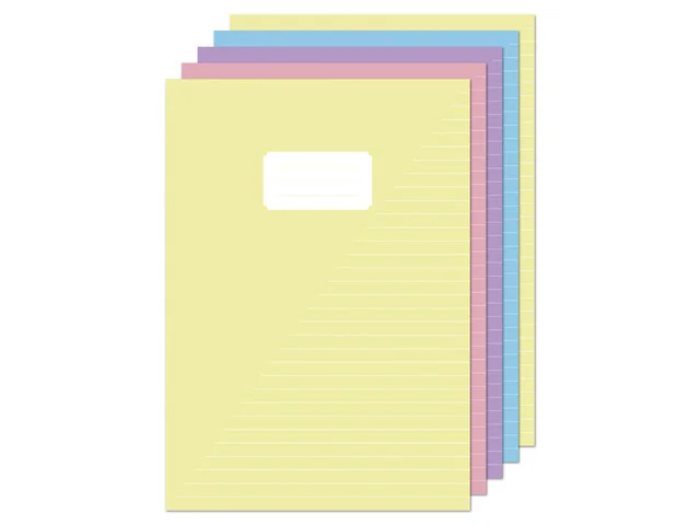 Schrift Kangaro A4 lijn 80 pagina's 60gr pastel assorti pak à 5 stuks