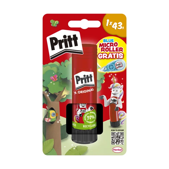 Lijmstift Pritt Stick 43 gram plus gratis correctieroller