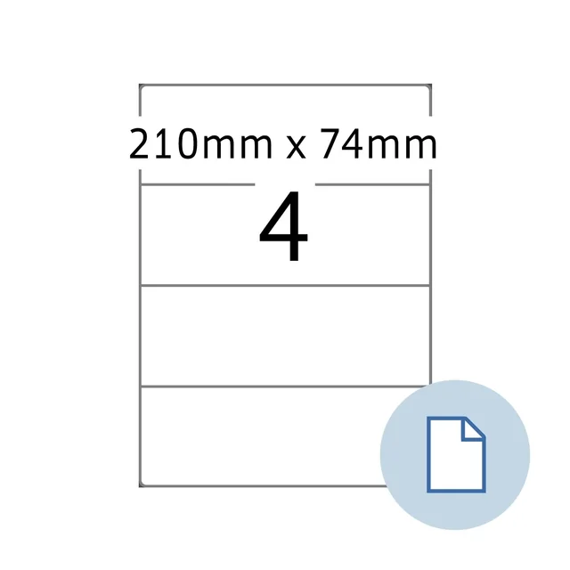 Etiket HERMA 8405 A4 EXPR 500 210x74mm wit 2000 stuks