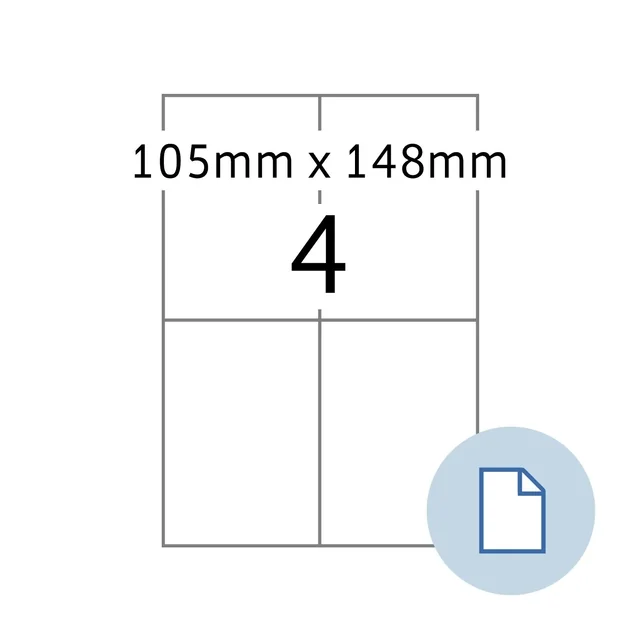 Etiket HERMA 8404 A4 EXPR 500 105x148mm wit 2000 stuks