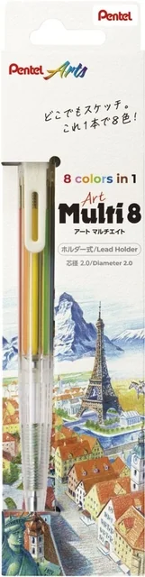 Vulpotlood Pentel XPH804 2.0mm multi 8 kleuren