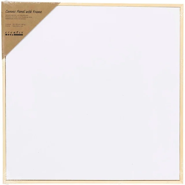 Canvaspaneel Creativ Company met lijst 300x300mm wit