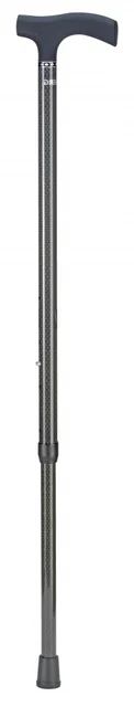 Wandelstok Able2 carbon soft recht handvat zwart