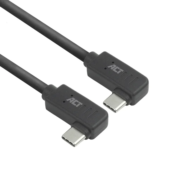 Kabel ACT USB-C hoek links/rechts 10Gbps 1m