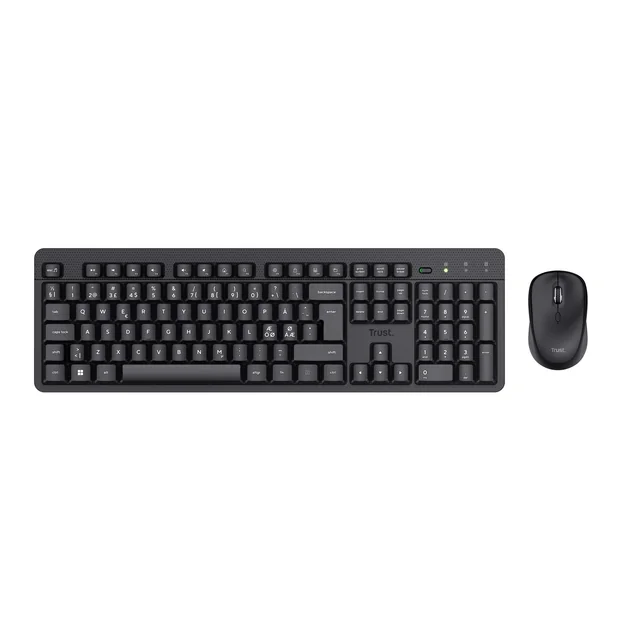 Toetsenbord en muis Trust TKM-360 draadloos zwart QWERTY
