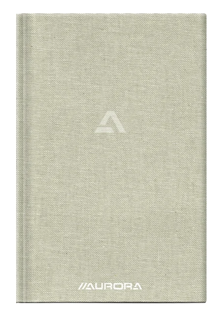 Notitieboek Aurora A5 ruit 5x5mm 192 pagina's 80g linnen grijs